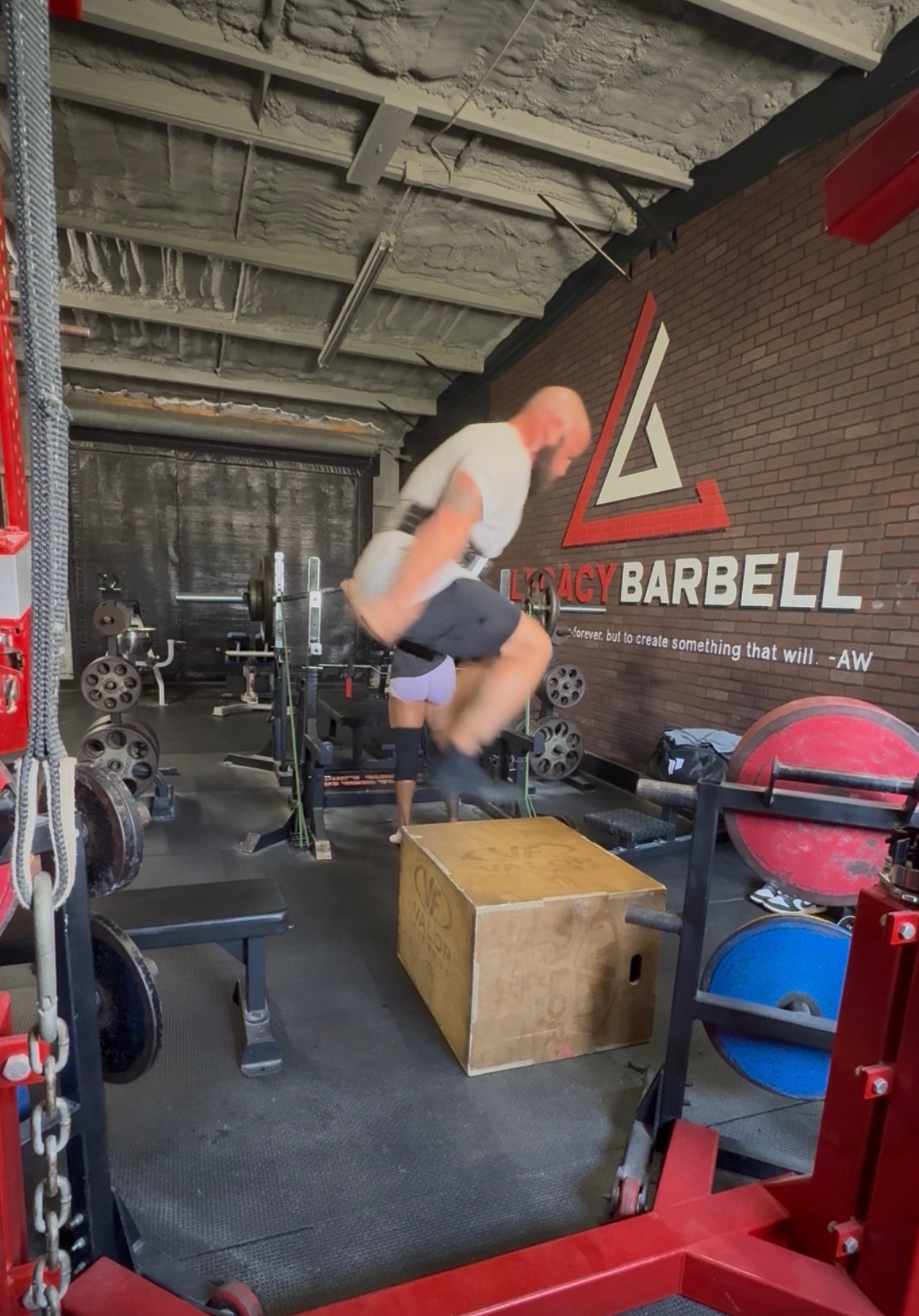 Mike working out